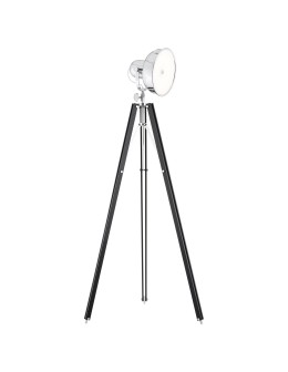 Argon FOTO NEW lampa podłogowa 1 pł. 1x22.5W czarne drewno klosz chromowany metal 3355