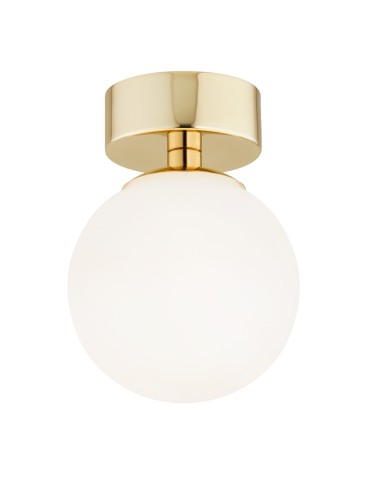 Argon FLAVIO plafond 1 fl. 1x7W (max) brass IP44 opal matt diffuser 4004