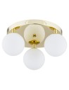 Argon FLAVIO plafond 3 fl. round headliner 3x7W (max) brass IP44 opal matt lampshades 1413