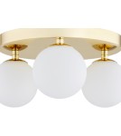 Bathroom ceiling lamps - Argon FLAVIO plafond 3 fl. round headliner 3x7W (max) brass IP44 opal matt lampshades 1413 - product 4