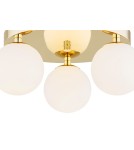 Bathroom ceiling lamps - Argon FLAVIO plafond 3 fl. round headliner 3x7W (max) brass IP44 opal matt lampshades 1413 - product 5