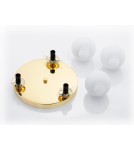 Bathroom ceiling lamps - Argon FLAVIO plafond 3 fl. round headliner 3x7W (max) brass IP44 opal matt lampshades 1413 - product 6