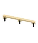 Bathroom ceiling lamps - Argon FLAVIO plafond 3 fl. strip 3x7W (max) brass IP44 opal matt lampshades 1414 - product 7