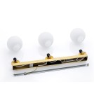 Bathroom ceiling lamps - Argon FLAVIO plafond 3 fl. strip 3x7W (max) brass IP44 opal matt lampshades 1414 - product 8