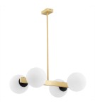 Pendant lamps spheres - Argon FREEMONT chandelier 4 fl. 4x15W (max) opal matt brushed brass 1767 - product 2