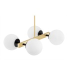 Pendant lamps spheres - Argon FREEMONT chandelier 4 fl. 4x15W (max) opal matt brushed brass 1767 - product 3
