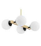 Pendant lamps spheres - Argon FREEMONT chandelier 4 fl. 4x15W (max) opal matt brushed brass 1767 - product 4