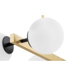 Pendant lamps spheres - Argon FREEMONT chandelier 4 fl. 4x15W (max) opal matt brushed brass 1767 - product 5