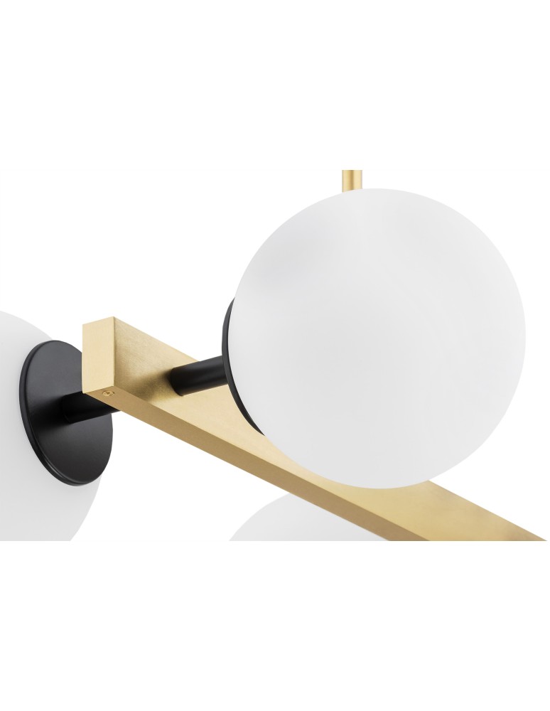 Pendant lamps spheres - Argon FREEMONT chandelier 4 fl. 4x15W (max) opal matt brushed brass 1767 - product kolory-swiatla.pl 5