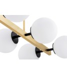 Pendant lamps spheres - Argon FREEMONT chandelier 6 fl. 6x15W (max) opal matt brushed brass 2549 - product 6