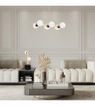 Argon FREEMONT lampa stołowa 2 pł. 2x6W (max) opal mat mosiądz szczotkowany 1044