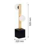 Argon FREEMONT lampa stołowa 2 pł. 2x6W (max) opal mat mosiądz szczotkowany 1044