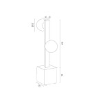 Table lamps - Argon FREEMONT 2 fl. table lamp 2x6W (max) opal matt brushed brass 1044 - product 7