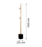 Floor lamps spheres - Argon FREEMONT floor lamp 4 fl. 4x6W (max) opal matt brushed brass 1738 - product 6