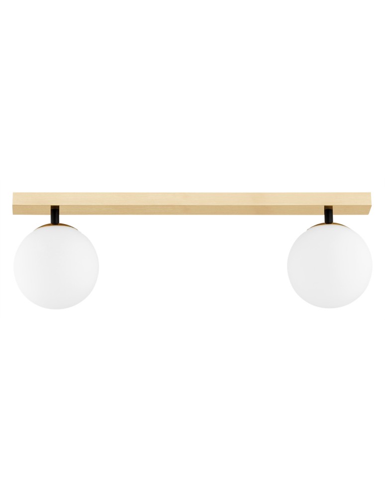 Ceiling lamps spheres - Argon FREEMONT plafond 2 fl. 2x7W (max) opal matt brushed brass 1045 - product kolory-swiatla.pl 1