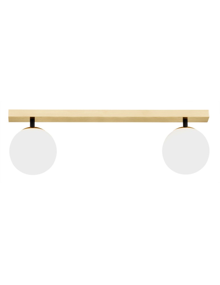 Ceiling lamps spheres - Argon FREEMONT plafond 2 fl. 2x7W (max) opal matt brushed brass 1045 - product kolory-swiatla.pl 3
