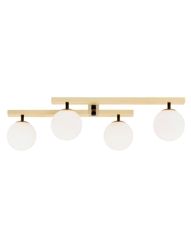 Ceiling lamps spheres - Argon FREEMONT plafond 4 fl. 4x7W (max) opal matt brushed brass 1742 - product kolory-swiatla.pl 1