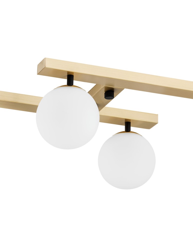 Ceiling lamps spheres - Argon FREEMONT plafond 4 fl. 4x7W (max) opal matt brushed brass 1742 - product kolory-swiatla.pl 2