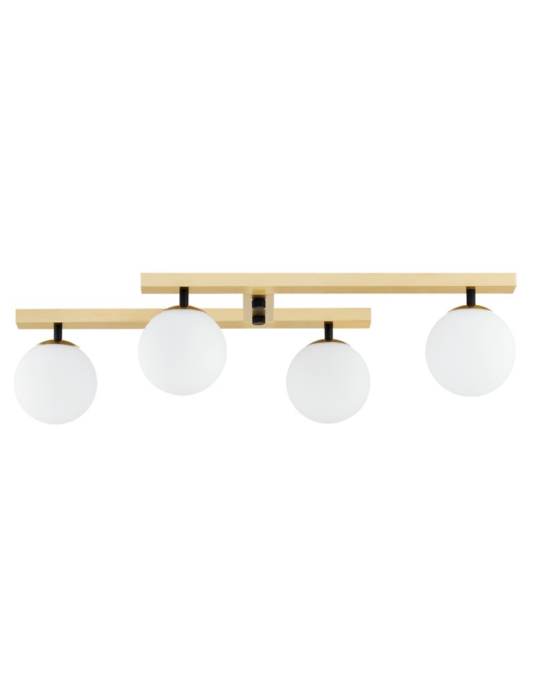 Ceiling lamps spheres - Argon FREEMONT plafond 4 fl. 4x7W (max) opal matt brushed brass 1742 - product kolory-swiatla.pl 3