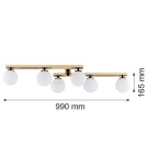 Ceiling lamps spheres - Argon FREEMONT plafond 6 fl. 6x7W (max) opal matt brushed brass 2544 - product 4