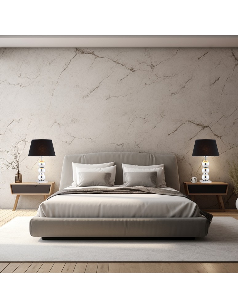 Table lamps - Argon FUDŻI 1 pł. table lamp 1x15W (max) black chrome 3622 - product kolory-swiatla.pl 2