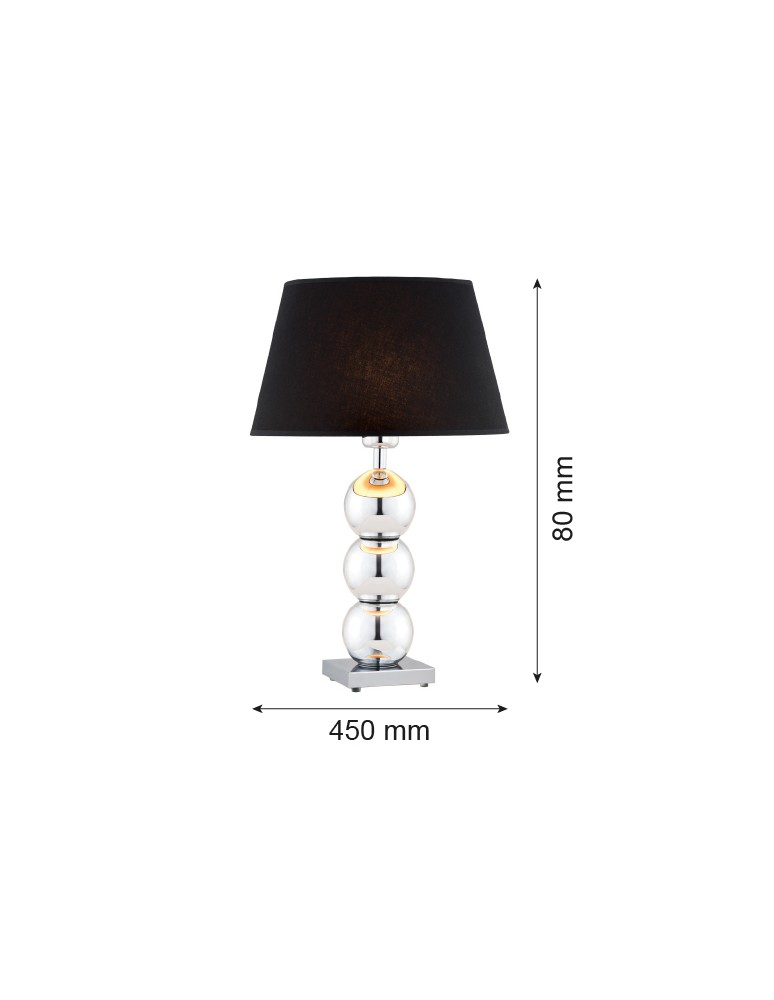 Table lamps - Argon FUDŻI 1 pł. table lamp 1x15W (max) black chrome 3622 - product kolory-swiatla.pl 3