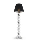 Floor lamps with lampshade - Argon FUDŻI floor lamp 1 pł. 1x15W (max) black chrome 3657 - product 1