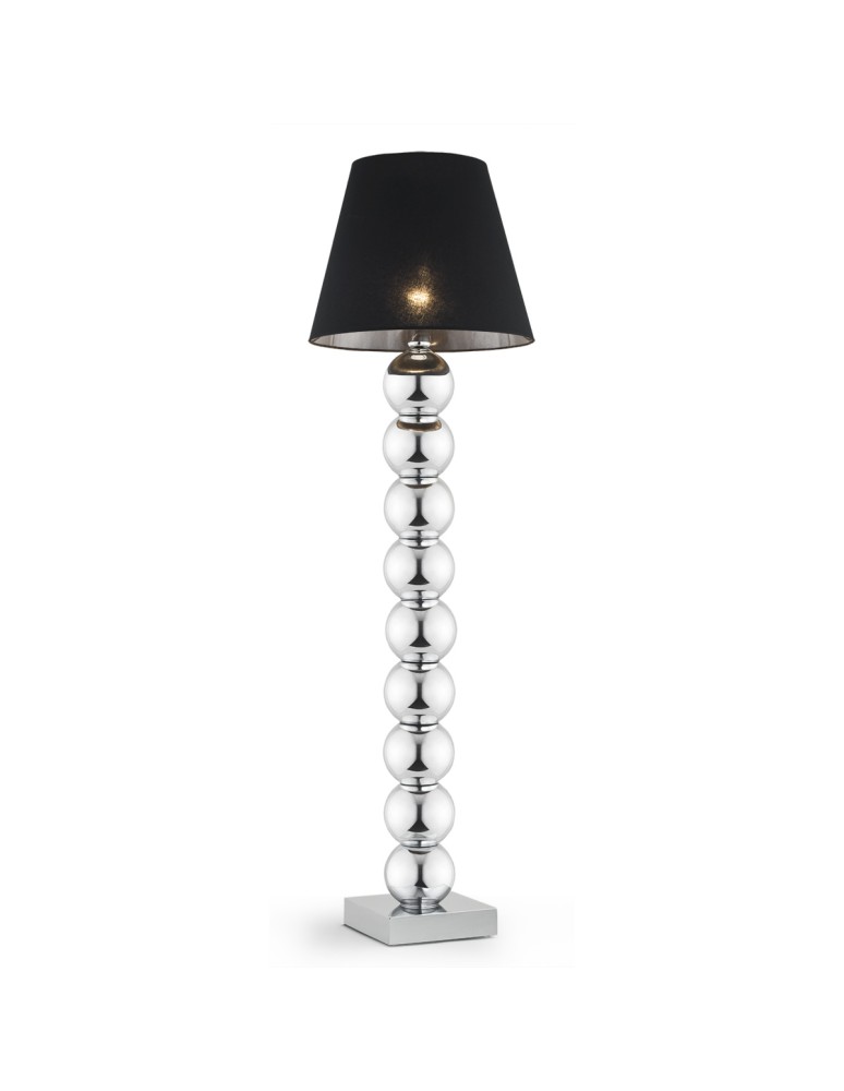 Floor lamps with lampshade - Argon FUDŻI floor lamp 1 pł. 1x15W (max) black chrome 3657 - product kolory-swiatla.pl 1