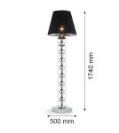 Floor lamps with lampshade - Argon FUDŻI floor lamp 1 pł. 1x15W (max) black chrome 3657 - product 2