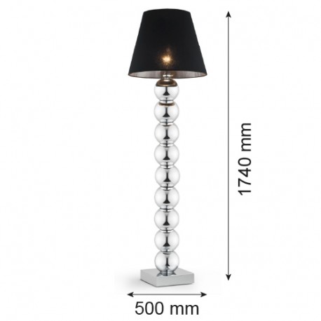 Argon FUDŻI lampa podłogowa 1 pł. 1x15W (max) czarny chrom 3657