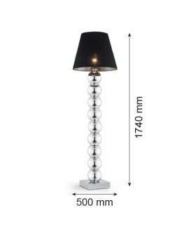 Argon FUDŻI lampa podłogowa 1 pł. 1x15W (max) czarny chrom 3657 - produkt 2