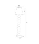 Floor lamps with lampshade - Argon FUDŻI floor lamp 1 pł. 1x15W (max) black chrome 3657 - product 3