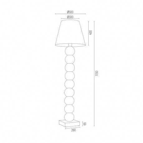 Argon FUDŻI lampa podłogowa 1 pł. 1x15W (max) czarny chrom 3657