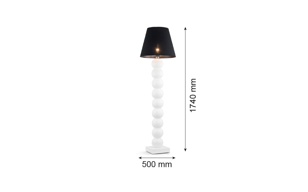 Argon FUDŻI lampa podłogowa 1 pł. 1x15W (max) czarny czarny 3659