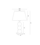 Argon FUDŻI lampa stołowa 1 pł. 1x15W (max) czarny biały 3624