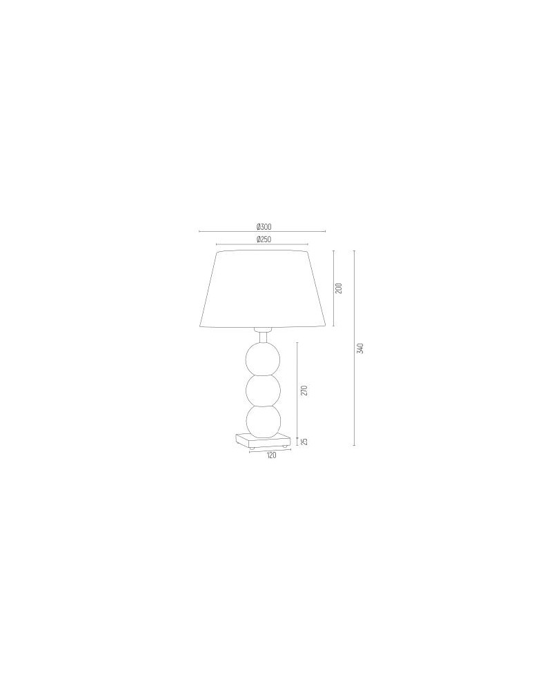 Argon FUDŻI lampa stołowa 1 pł. 1x15W (max) czarny biały 3624