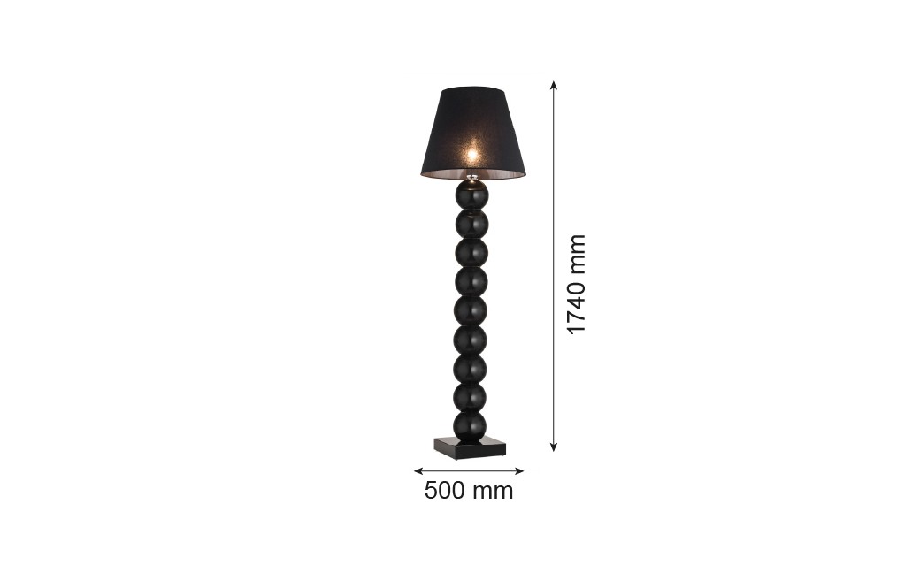 Argon FUDŻI lampa podłogowa 1 pł. 1x15W (max) czarny biały 3658