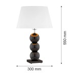 Argon FUDŻI lampa stołowa 1 pł. 1x15W (max) biały czarny 4058