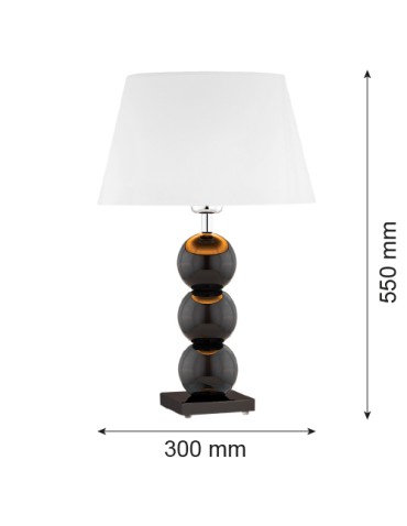 Argon FUDŻI lampa stołowa 1 pł. 1x15W (max) biały czarny 4058 - produkt 2