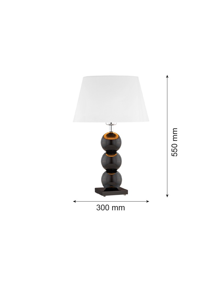 Table lamps - Argon FUDŻI 1 fl. table lamp 1x15W (max) white black 4058 - product kolory-swiatla.pl 2