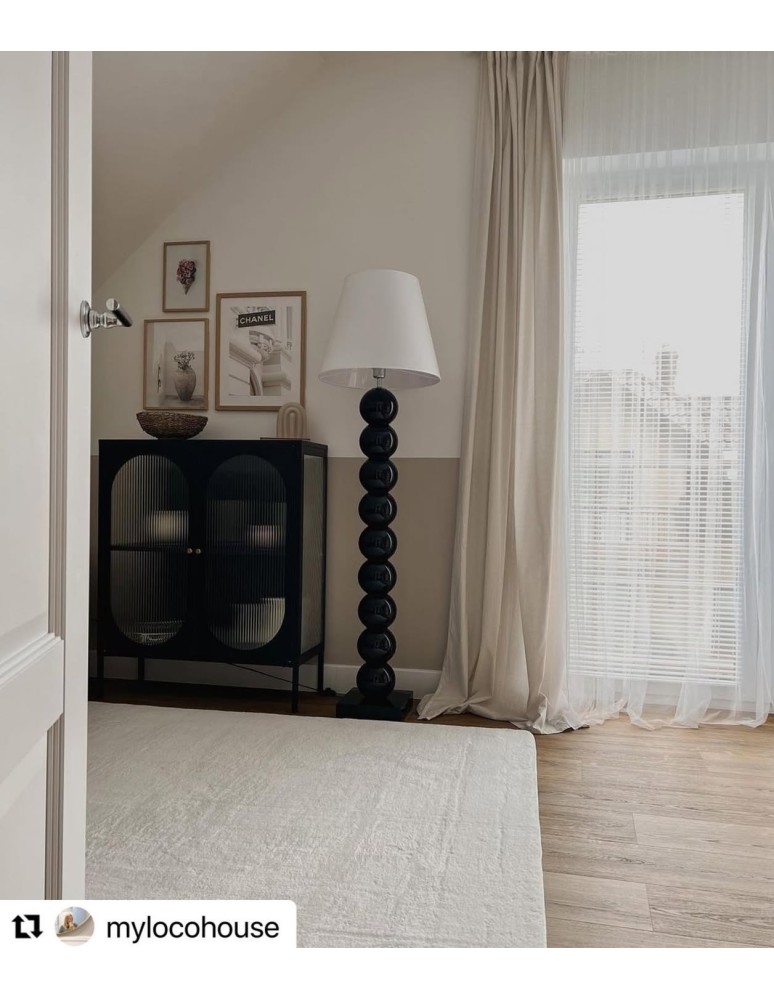 Floor lamps with lampshade - Argon FUDŻI 1-fl. floor lamp 1x15W (max) white black 4059 - product kolory-swiatla.pl 3