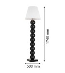 Floor lamps with lampshade - Argon FUDŻI 1-fl. floor lamp 1x15W (max) white black 4059 - product 4