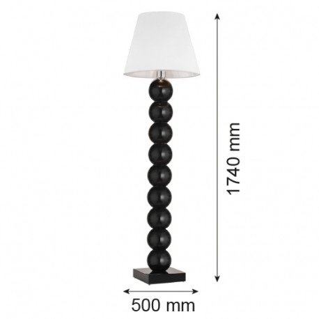 Argon FUDŻI lampa podłogowa 1 pł. 1x15W (max) biały czarny 4059