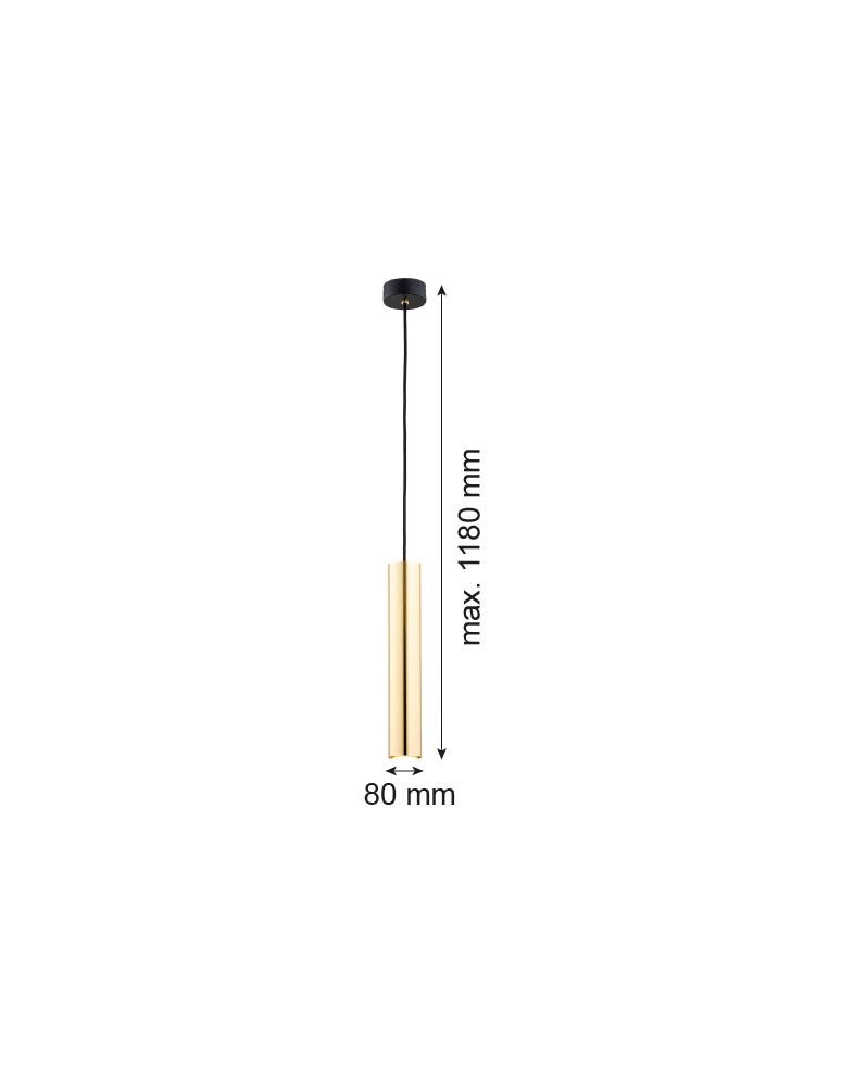 Pendant tube lamps - Argon GOMERA PLUS pendant lamp 1 pł. 1x5W (max) brass black structure 4755 - product kolory-swiatla.pl 4