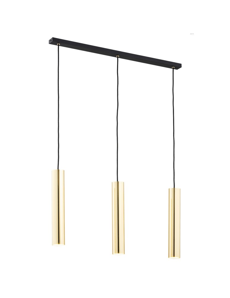 Pendant lamps - Argon GOMERA PLUS 3 fl. pendant lamp 3x5W (max) brass black structure 6113 - product kolory-swiatla.pl 1