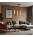 Argon GOMERA PLUS lampa wisząca 3 pł. 3x5W (max) mosiądz czarny struktura 6113