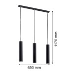 Argon GOMERA PLUS lampa wisząca 3 pł. 3x5W (max) czarny struktura 6112 Argon GOMERA PLUS lampa wisząca 3 pł. 3x5W (max) czarny struktura 6112