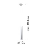 Pendant tube lamps - Argon GOMERA pendant lamp 1 pł. 1x5W (max) chrome 3628 - product 6