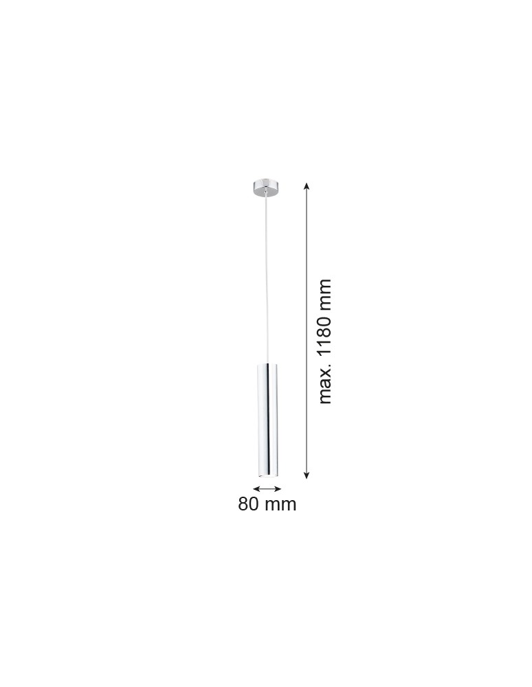 Pendant tube lamps - Argon GOMERA pendant lamp 1 pł. 1x5W (max) chrome 3628 - product kolory-swiatla.pl 6