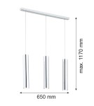 Pendant lamps - Argon GOMERA 3 fl. pendant lamp 3x5W (max) chrome 1316 - product 4